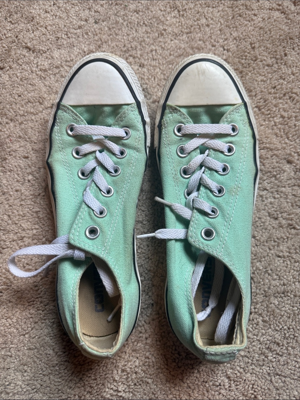 Mint Green Low-Top Converse Sneakers